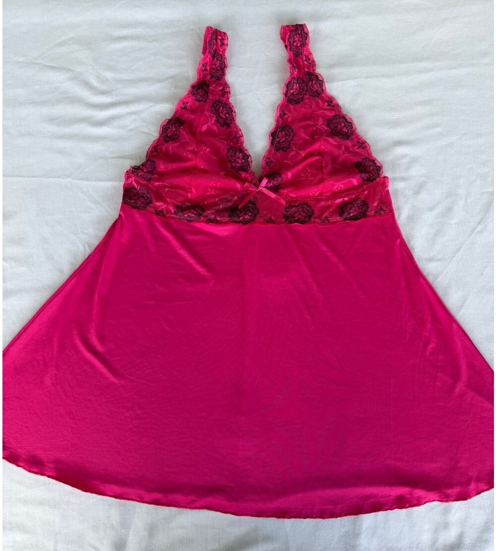 Coquette Barbiecore Mcbling NWT Torrid Pink Babydoll Chemise Lingerie Plus Size0